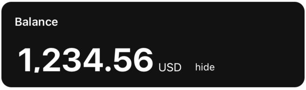 Balance - dark theme